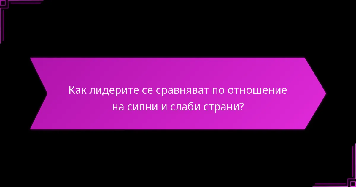Как стратегическите предимства варират между лидерите?