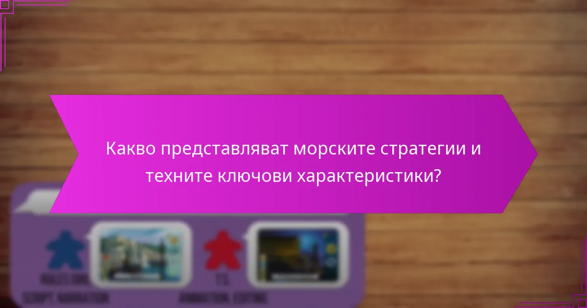 Какво представляват морските стратегии и техните ключови характеристики?