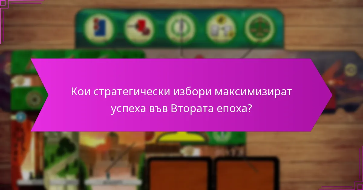 Кои стратегически избори максимизират успеха във Втората епоха?